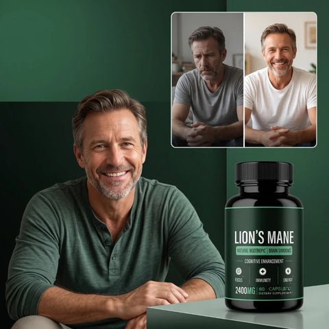 Lion's Mane Brain Shrooms Memory Focus Supplement