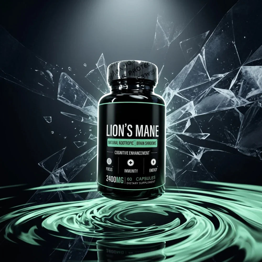 Lion's Mane Brain Shrooms Memory Focus Supplement