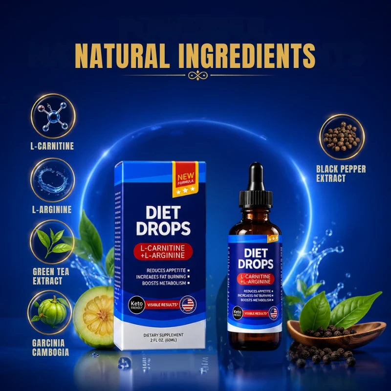 Diet Drops L-Carnitine L-Arginine Fat Burner Supplement