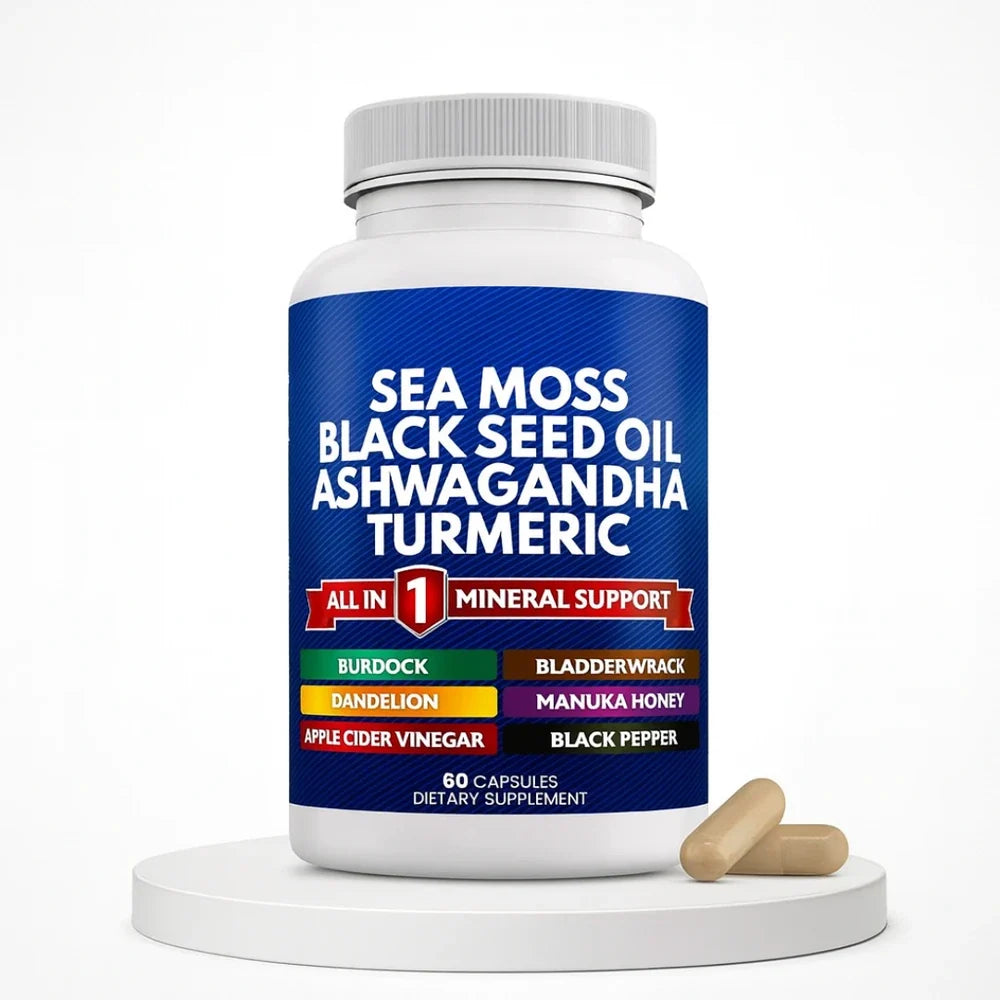 Sea Moss Capsules for Male Vitality Energy & Gut Balance