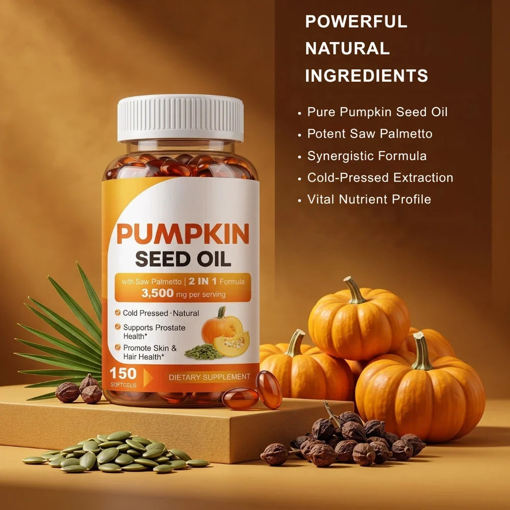 Pumpkin Seed Oil Prostate Health and Hair Growth Supplement