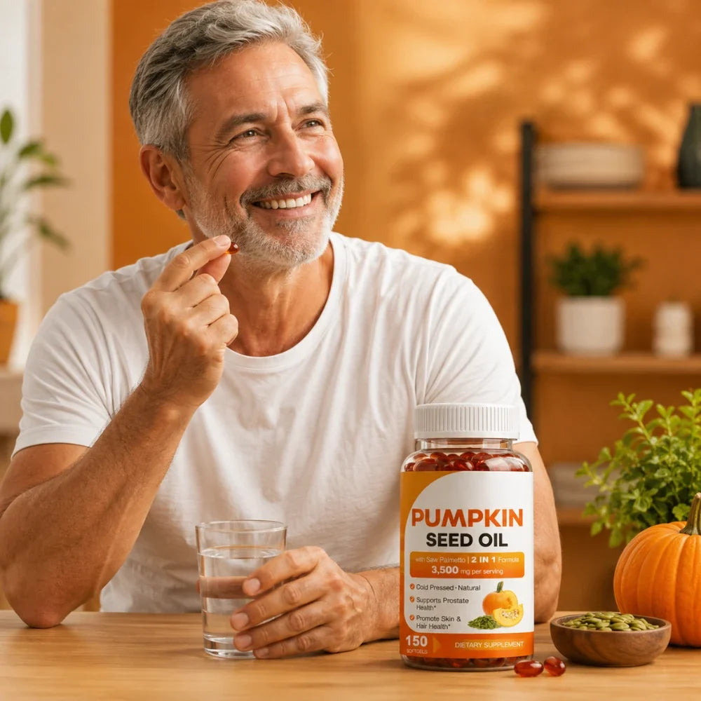 Pumpkin Seed Oil Prostate Health and Hair Growth Supplement