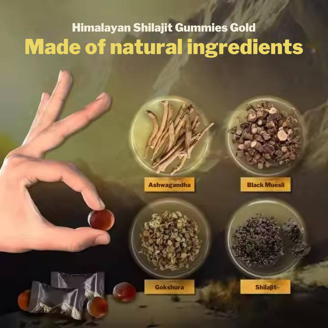 Himalayan Shilajit Gold Energy Mental Clarity Supplement Gummies