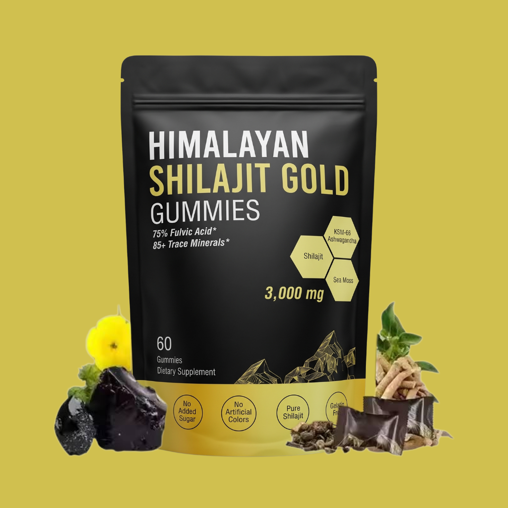 Himalayan Shilajit Gold Energy Mental Clarity Supplement Gummies