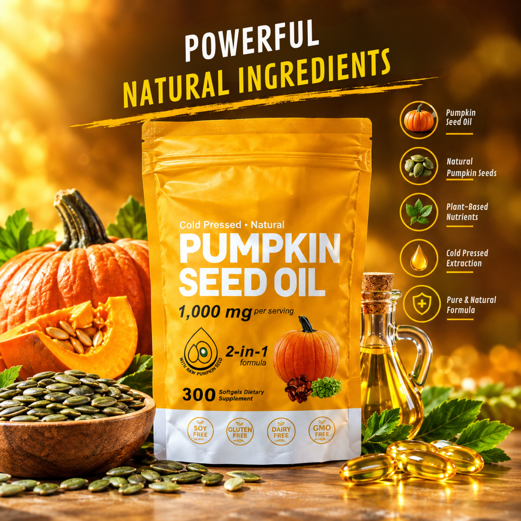 Pumpkin Seed Oil Softgel Capsules for Hair and Urinary Health