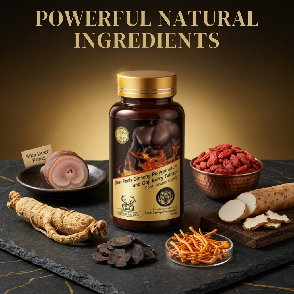 Deer Penis Ginseng Polygonatum Goji Berry Male Vitality Tablets