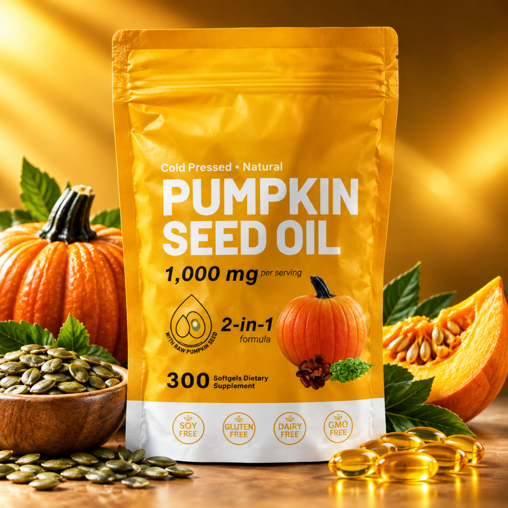 Pumpkin Seed Oil Softgel Capsules for Hair and Urinary Health