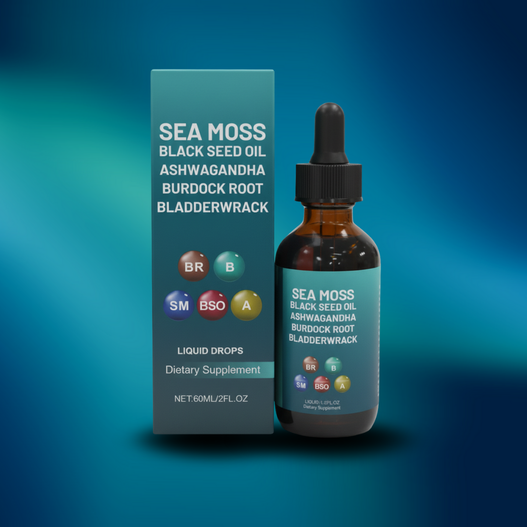 Sea Moss Liquid Drops Stamina Vitality Supplement