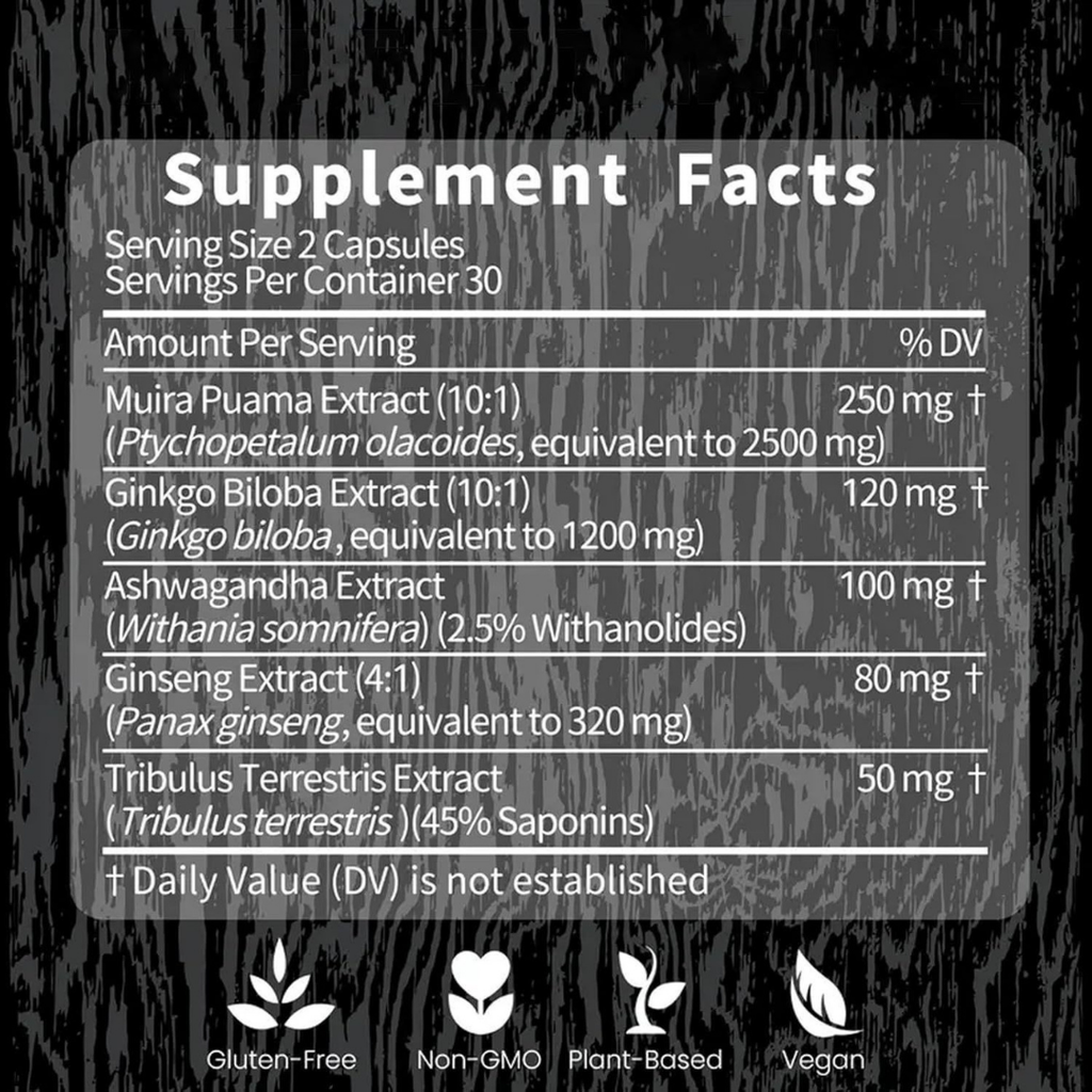 Potency Wood Capsules Vitality Supplement