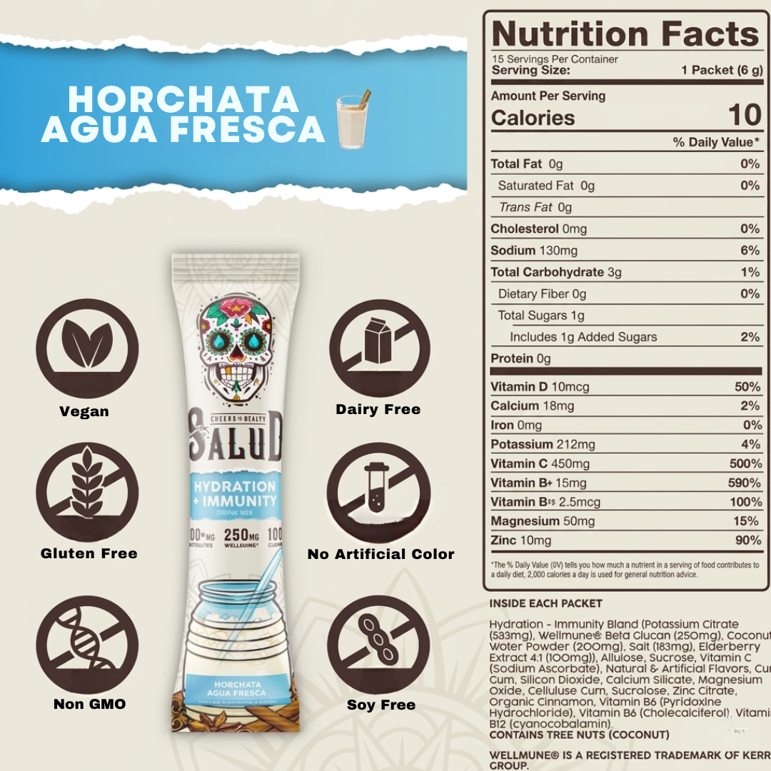 Hydration Immunity Drink Mix Vitality Supplement
