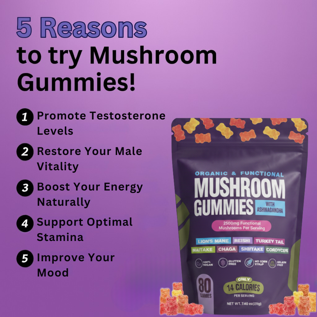 Mushroom Focus and Memory Gummies Supplement