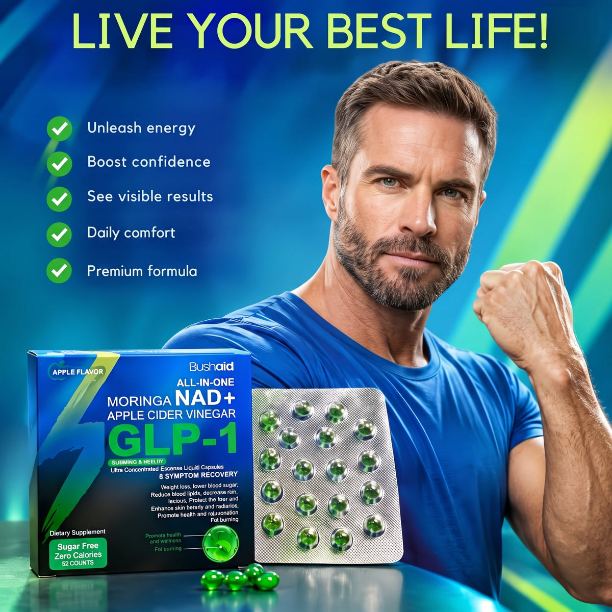Moringa NAD+ Apple Cider Vinegar Vitality Supplement