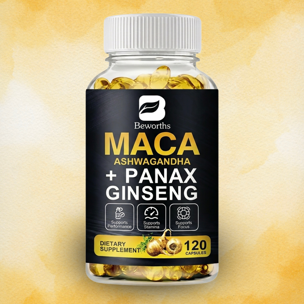 Maca Ashwagandha Panax Ginseng Vitality Supplement