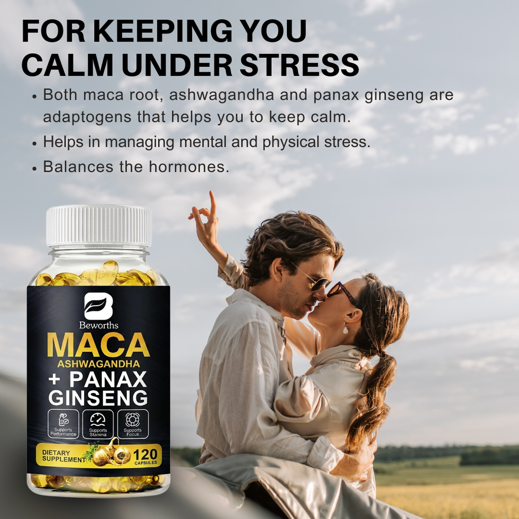 Maca Ashwagandha Panax Ginseng Vitality Supplement