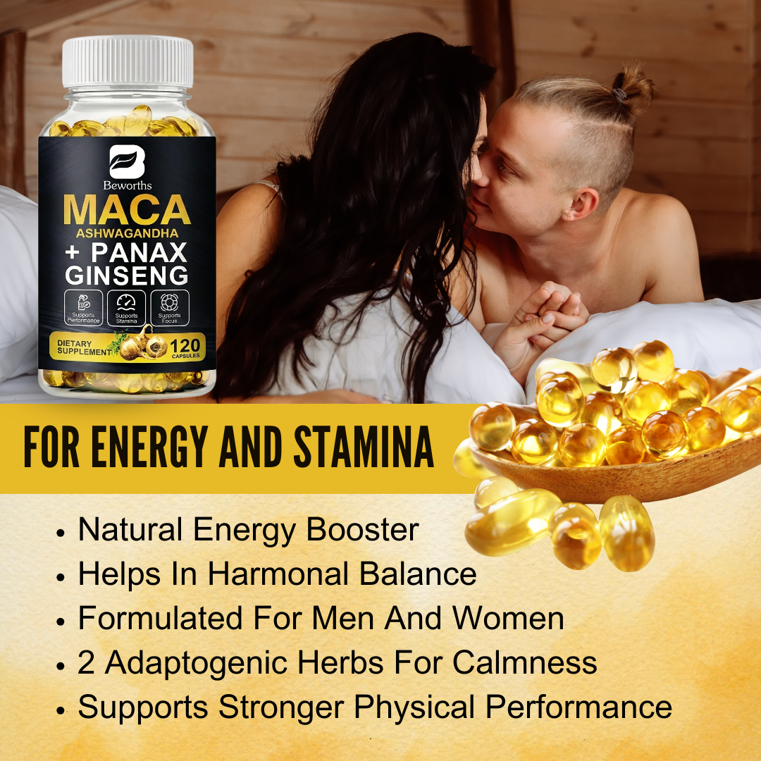 Maca Ashwagandha Panax Ginseng Vitality Supplement