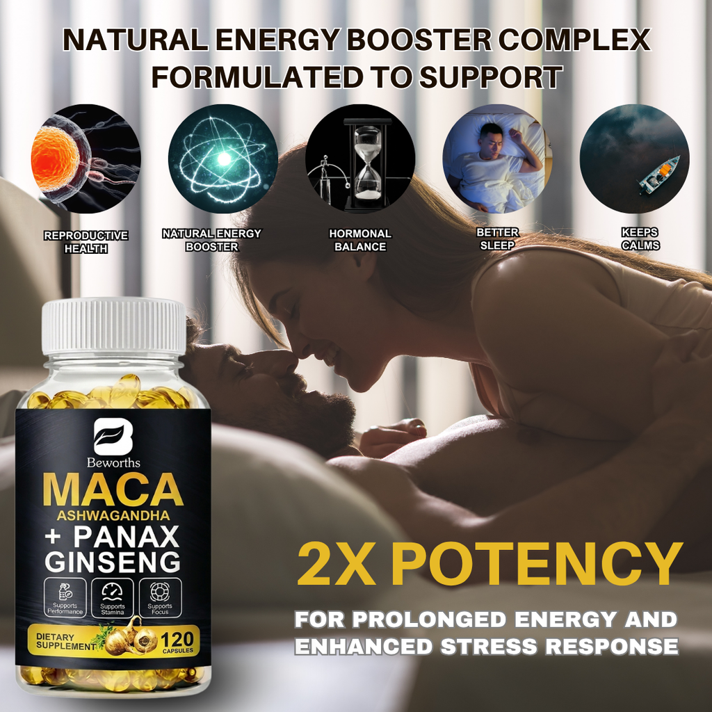 Maca Ashwagandha Panax Ginseng Vitality Supplement