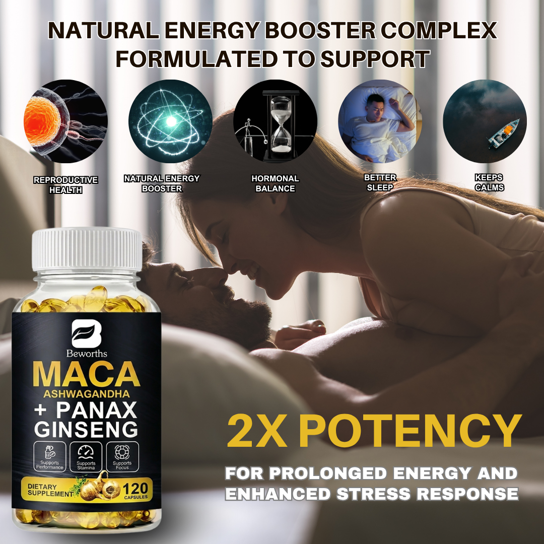 Maca Ashwagandha Panax Ginseng Vitality Supplement
