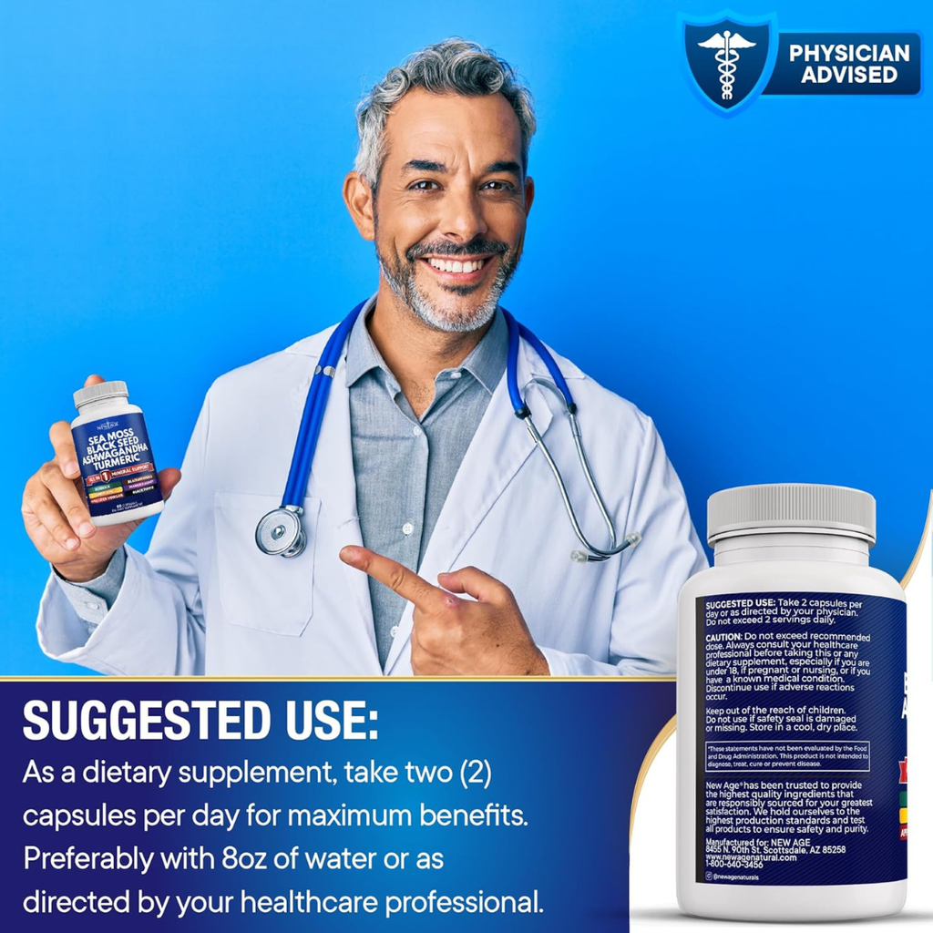 Sea Moss Gummies for Male Vitality Energy and Gut Balance