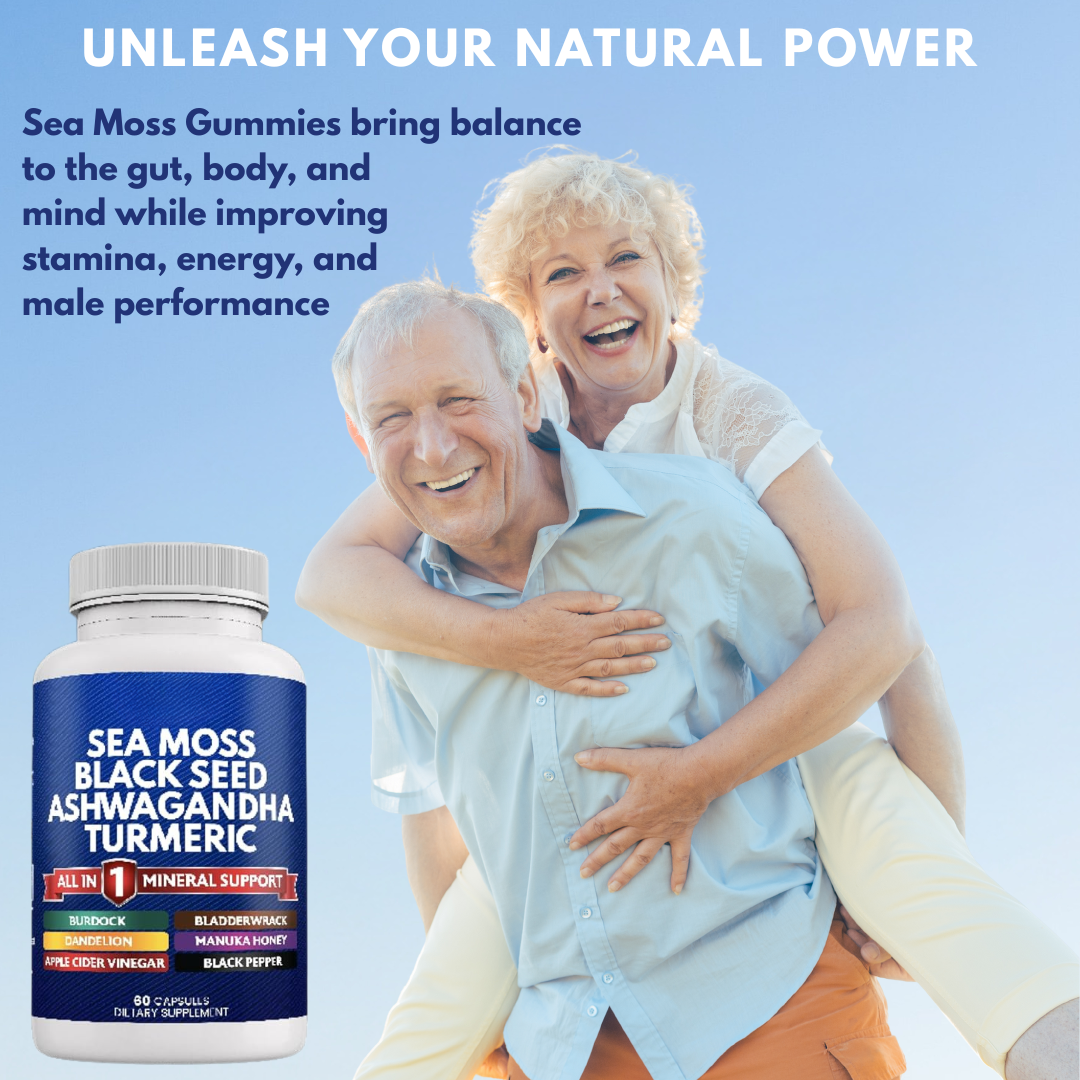Sea Moss Gummies for Male Vitality Energy and Gut Balance