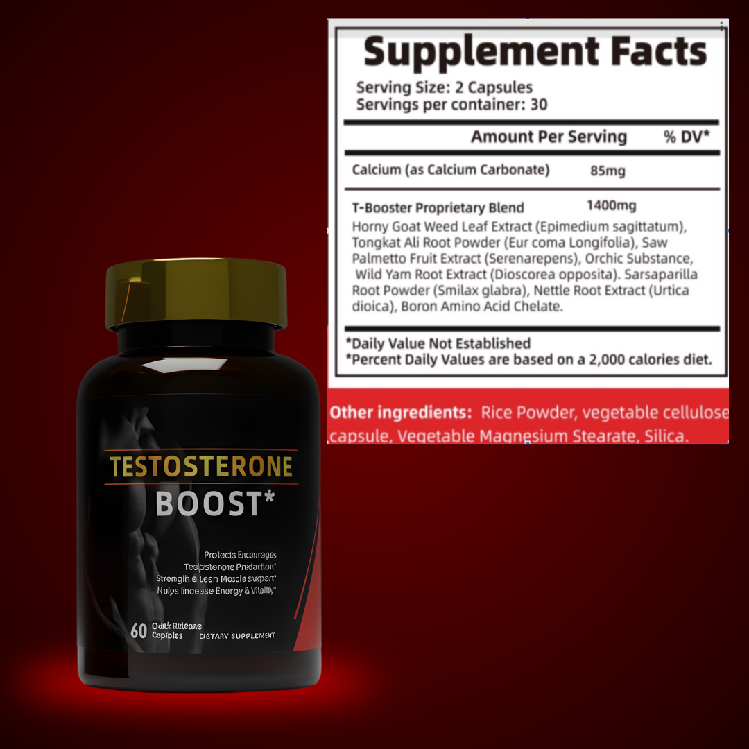 Testosterone Boost Men Vitality Supplement